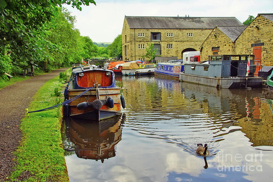 Canal at Sowerby Bridge, West Yorkshire. Photograph by David Birchall
