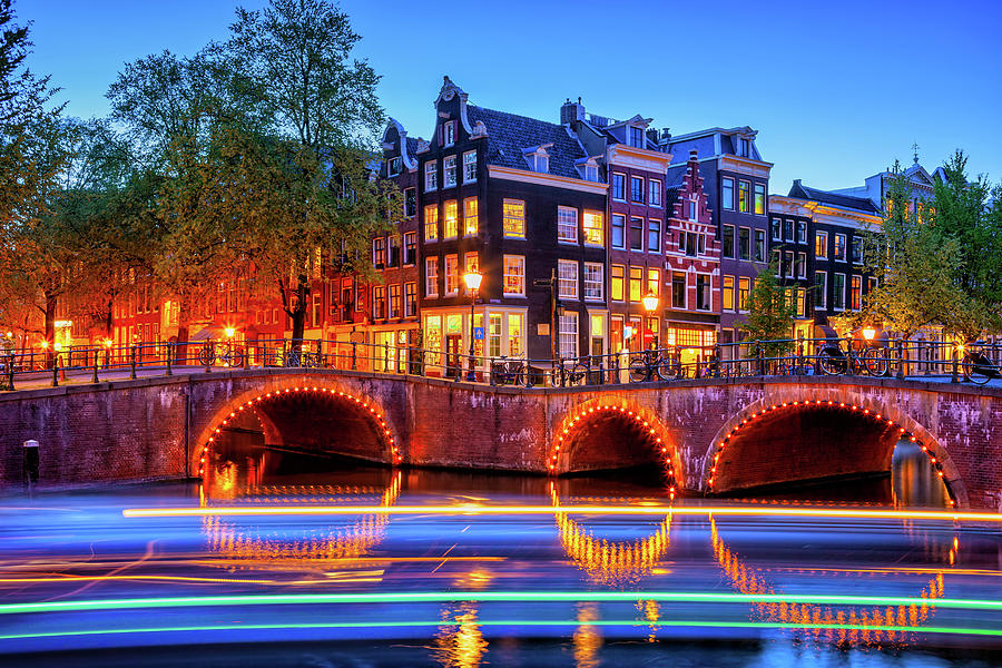 Canal Bridges in City of Amsterdam Photograph by Artur Bogacki