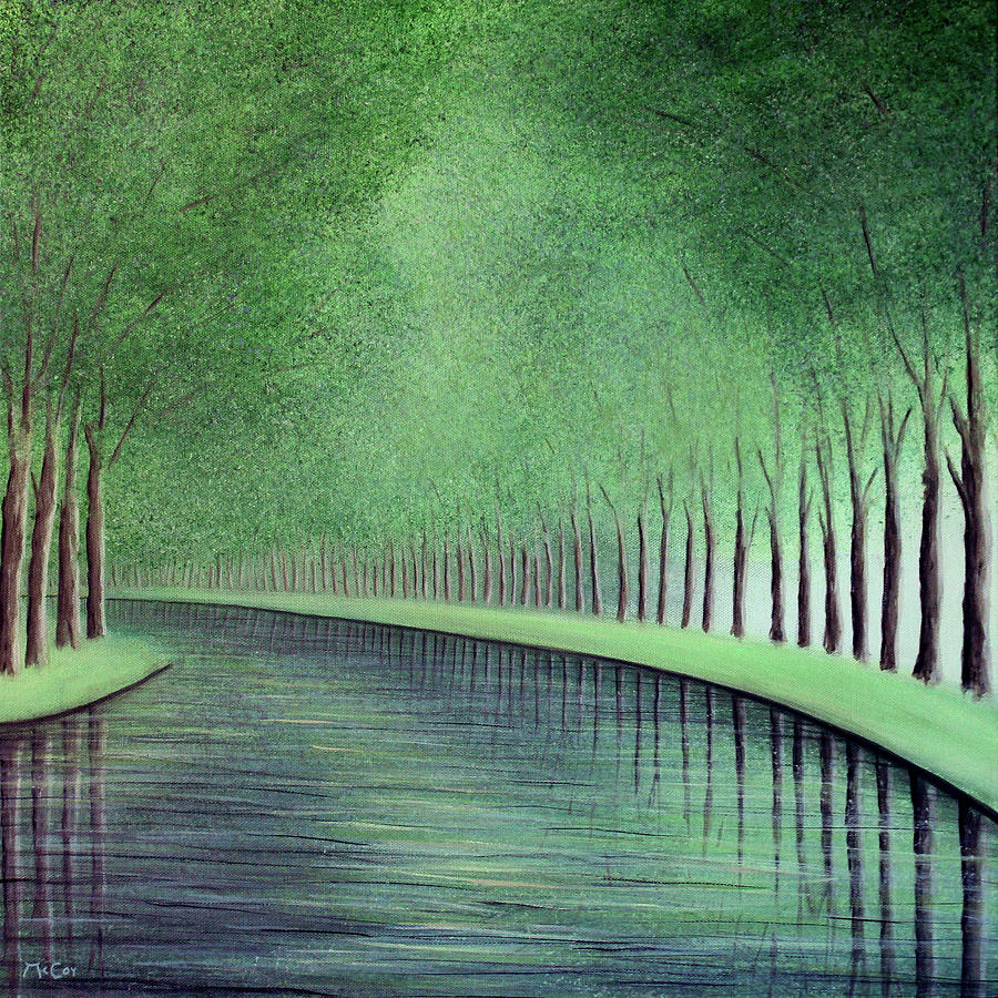 Canal du Midi, France Painting by K McCoy