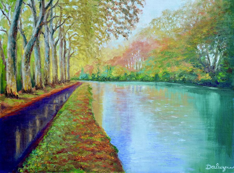 Canal du Midi at Castanet Painting by Dai Wynn