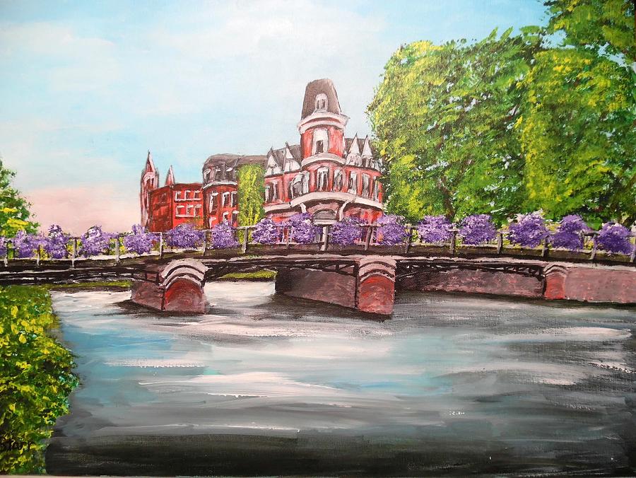 Canal In Amsterdam Painting