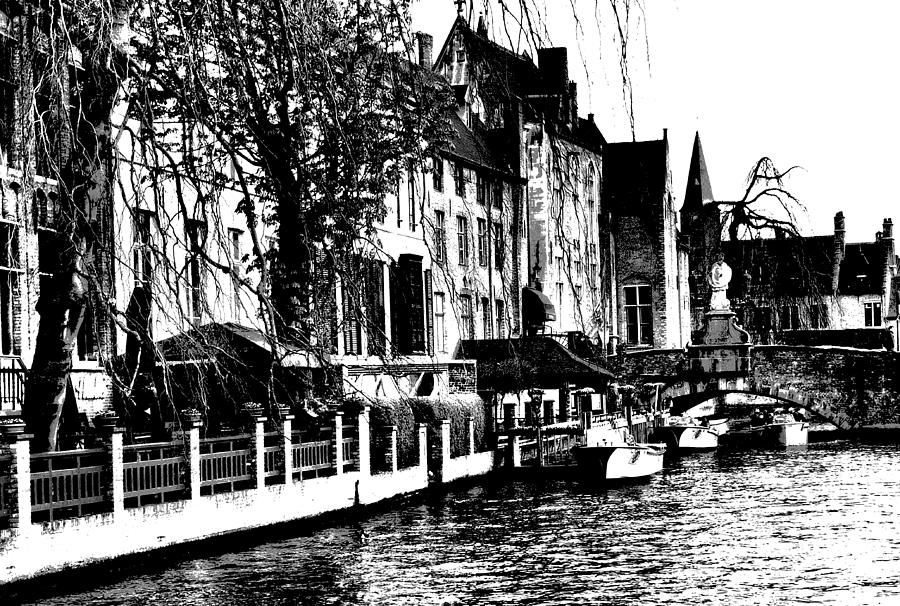 Canal in Black and White Photograph by Jacqueline M Lewis