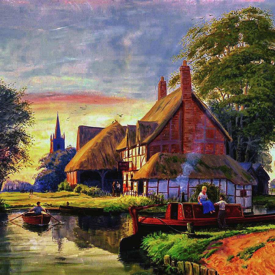 Canal Life  Digital Art by Dennis Baswell
