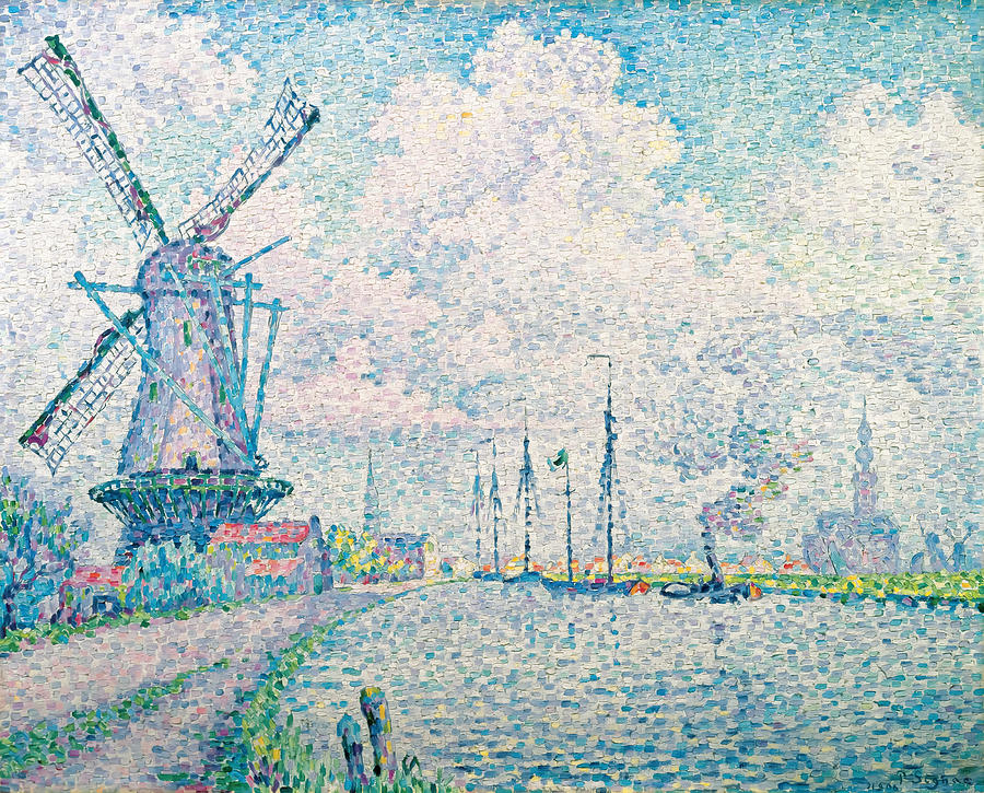 Paul Signac Painting - Canal of Overschie by Paul Signac by Mango Art