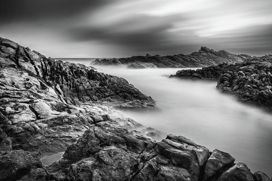 Canal Rocks Mono Photograph by Jan Fijolek - Fine Art America