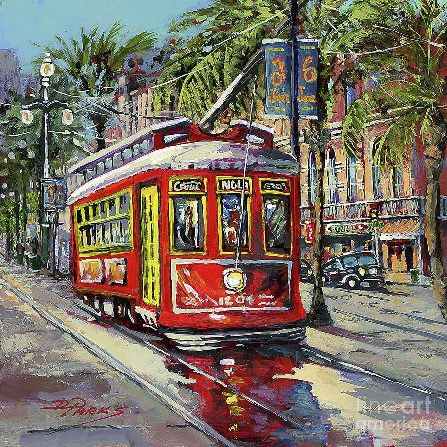 Canal Street Red Painting by Dianne Parks