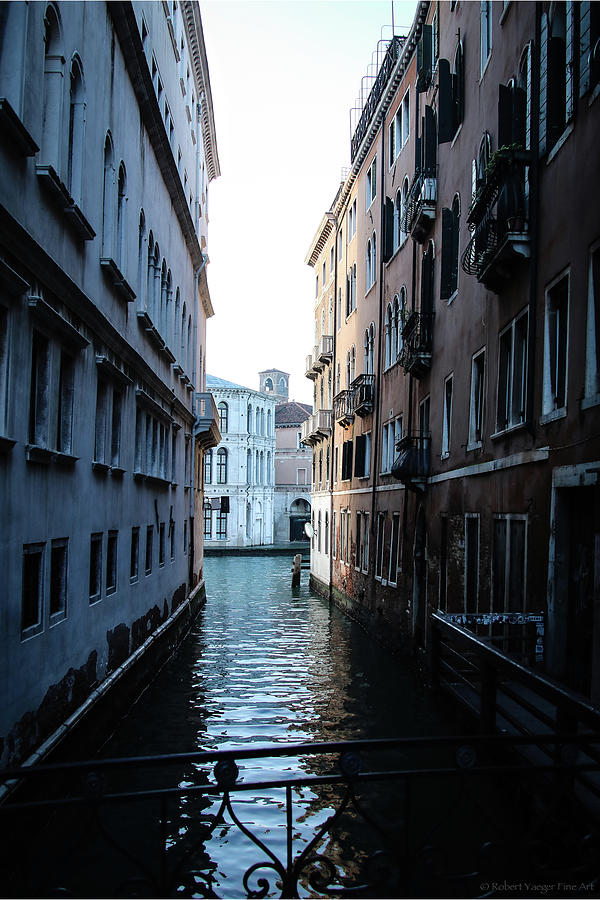 Canals Between Buildings, Venice, Italy Photograph