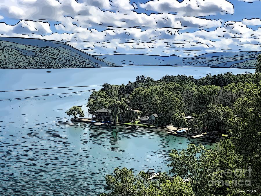 Canandaigua Lake, NY Digital Art by Lorraine Sanderson