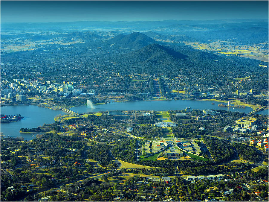 Canberra aerial Photograph by Southern Lightscapes-Australia