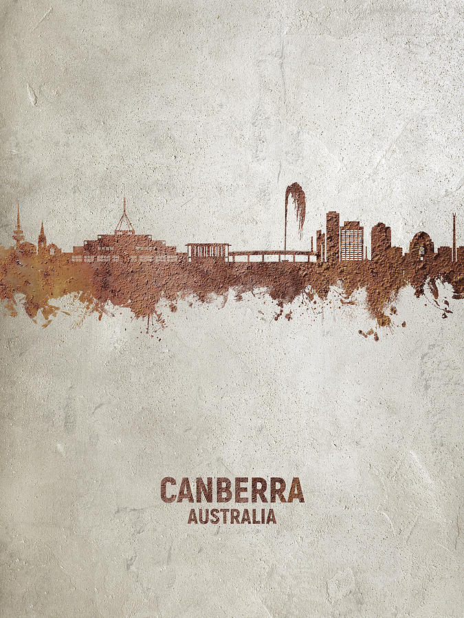 Canberra Australia Skyline #30 Digital Art by Michael Tompsett