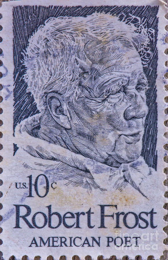 Cancelled Robert Frost Ten Cent Stamp Photograph