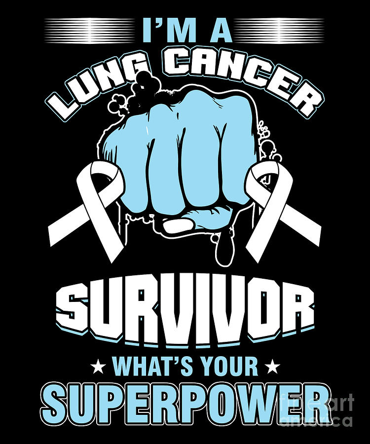 Cancer Awareness Fighter Lung Cancer Survivor Gift Digital Art by