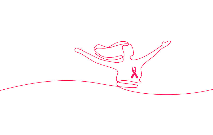 Cancer Awareness Girl Drawing by Amtitus