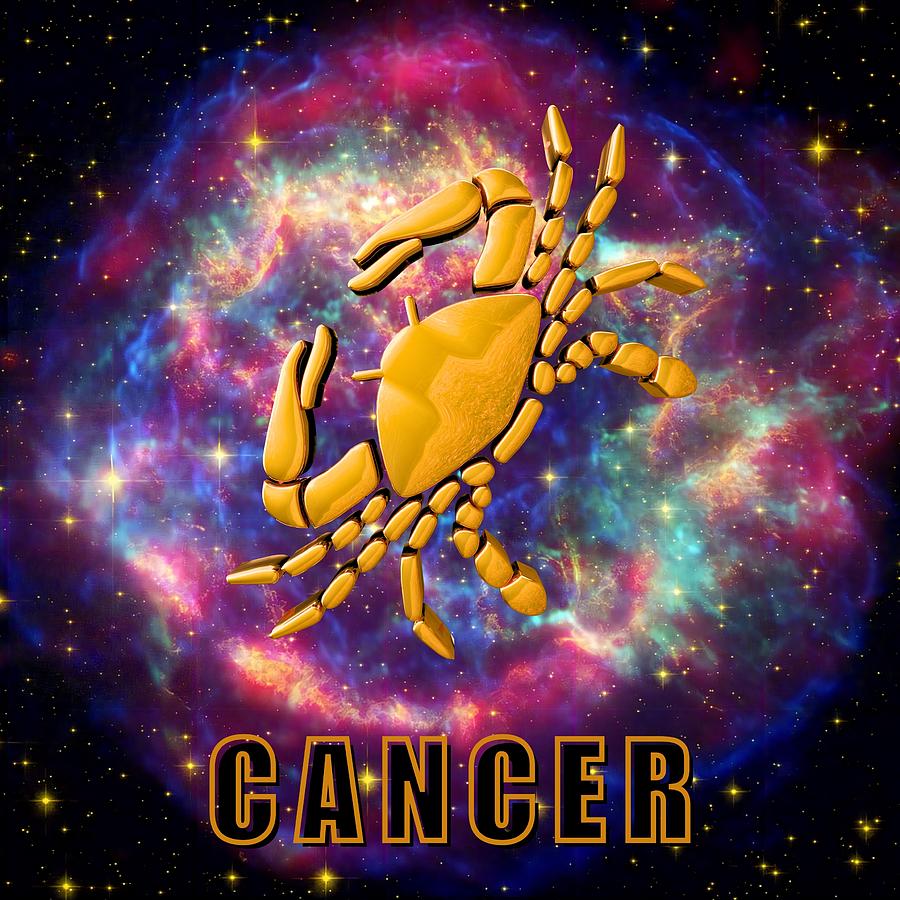 Cancer Birth Sign for July Birthdays NASA Photograph Background ...