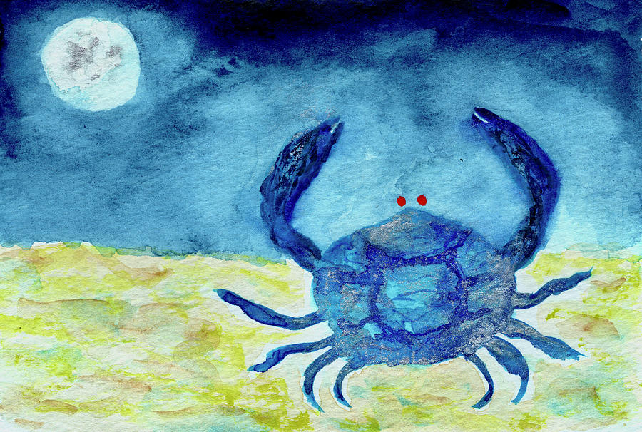 Cancer Zodiac Sign Crab Symbol Painting by Anne Nordhaus-Bike