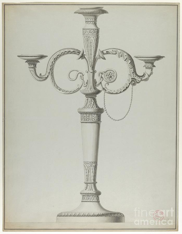 Candelabrum with Alternative Designs for the Arms Painting by Shop