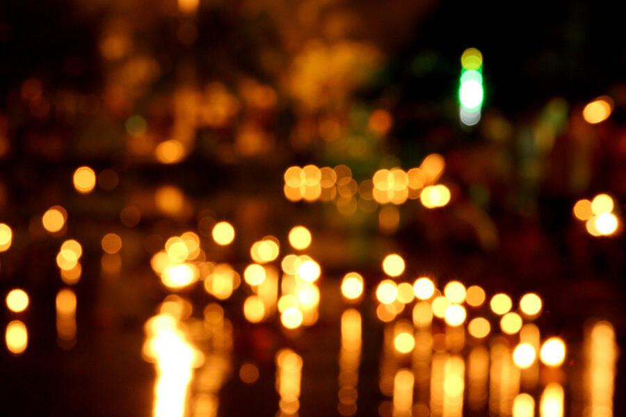 Candle bokeh background. Photograph by Ko_orn