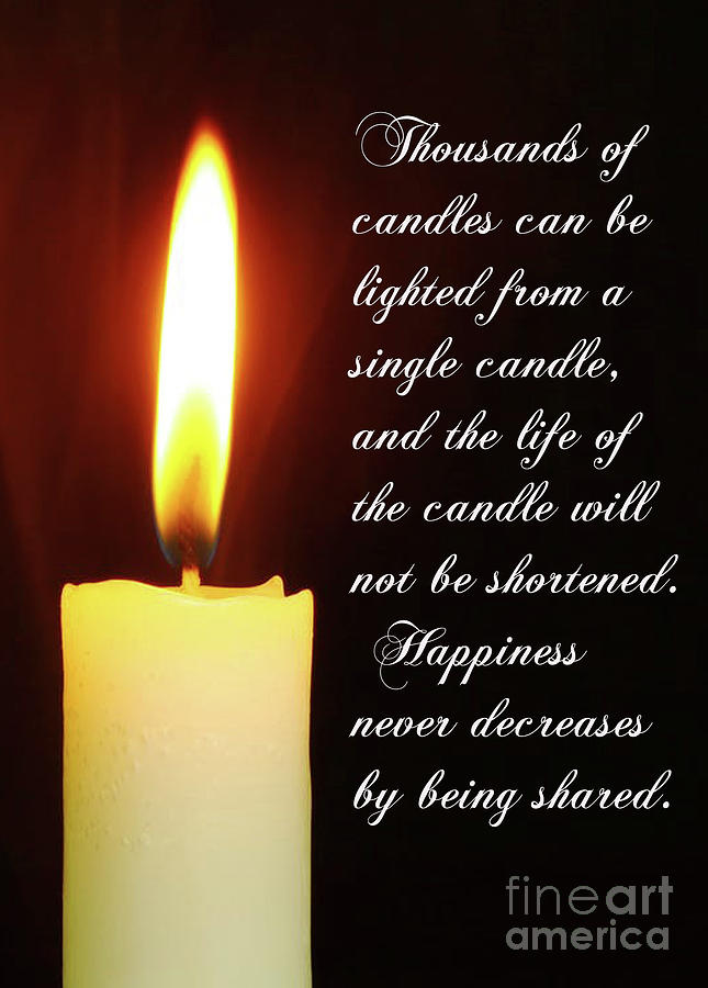 Candle Calligraphy Happiness Photograph by Michael Collins - Fine Art ...
