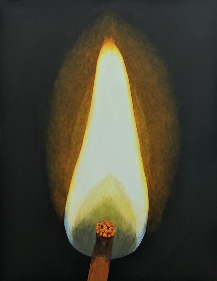 Candle Flame Painting by Peter Keitel