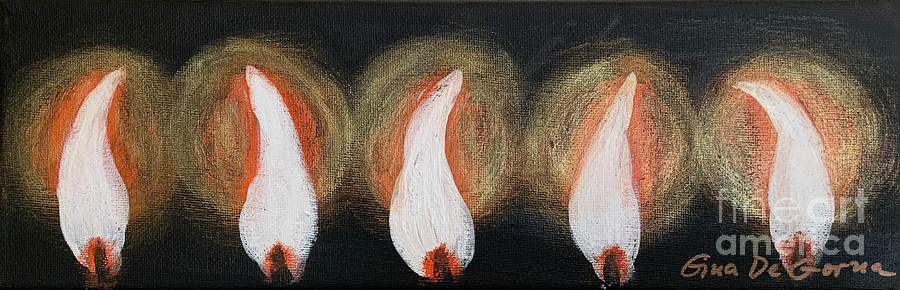 Candle Lights Painting by Gina De Gorna