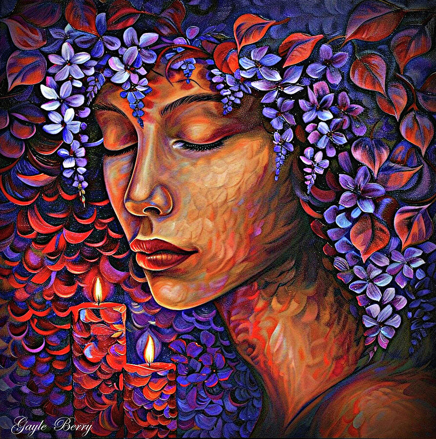 Flower Mixed Media - Candlelight by Gayle Berry