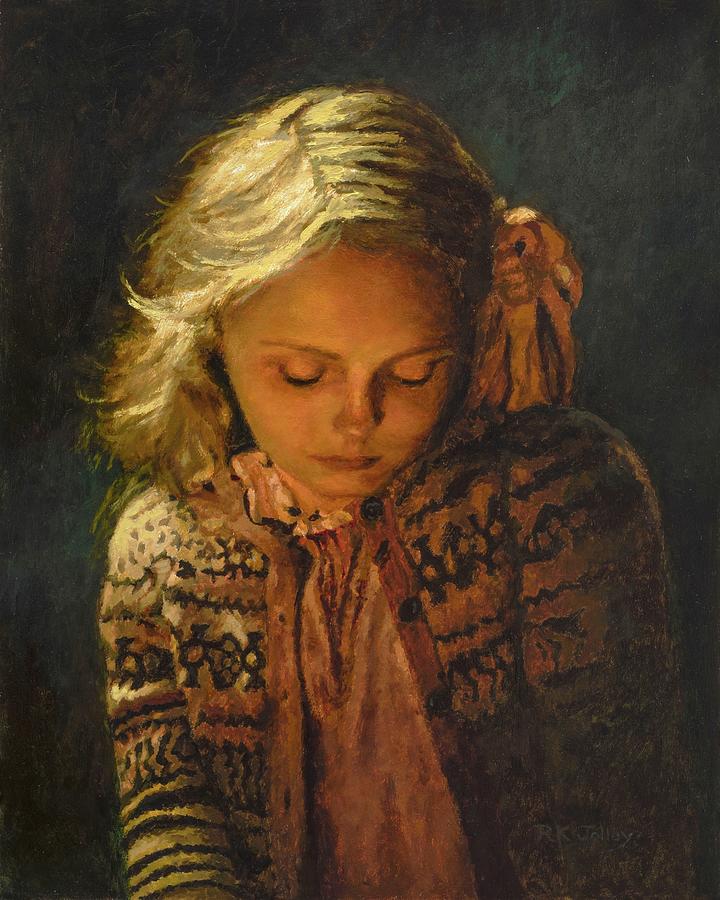 Portrait Painting - Candlelight by RK Jolley