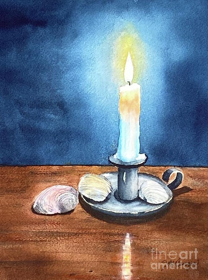 Candles Glow Painting by Joseph Burger