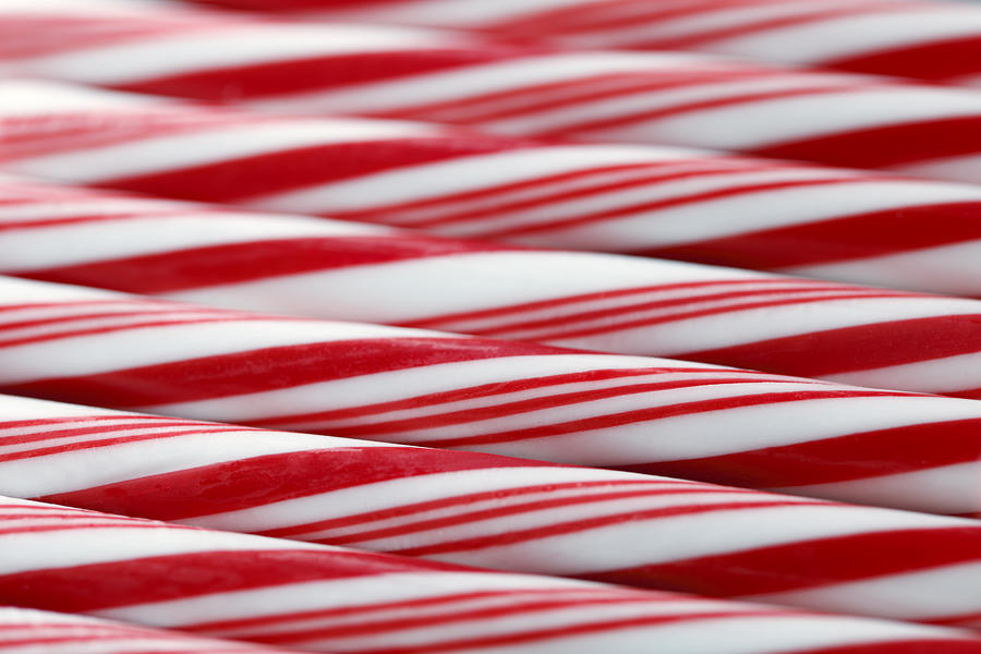 Candy Cane Background Photograph by Dny59