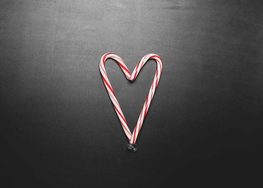 Candy Cane Heart Photograph by Amelia Pearn