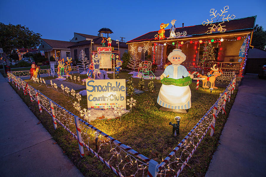 Candy Cane Lane, El Segundo, Los Angeles, California Photograph by