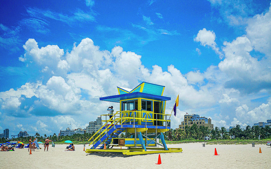 Candy Colored Lifeguard Tower Photograph by Aydin Gulec