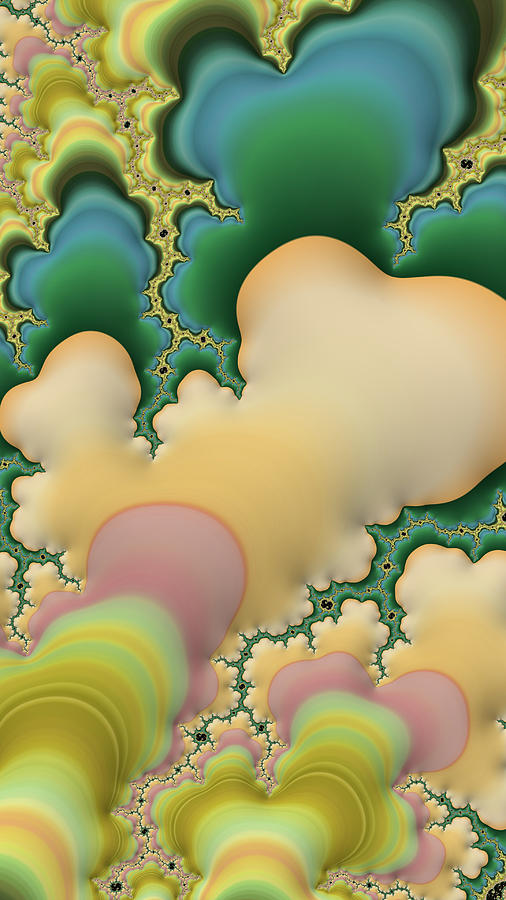 Candy Colored Ooze Fractal Art Digital Art by Shelli Fitzpatrick