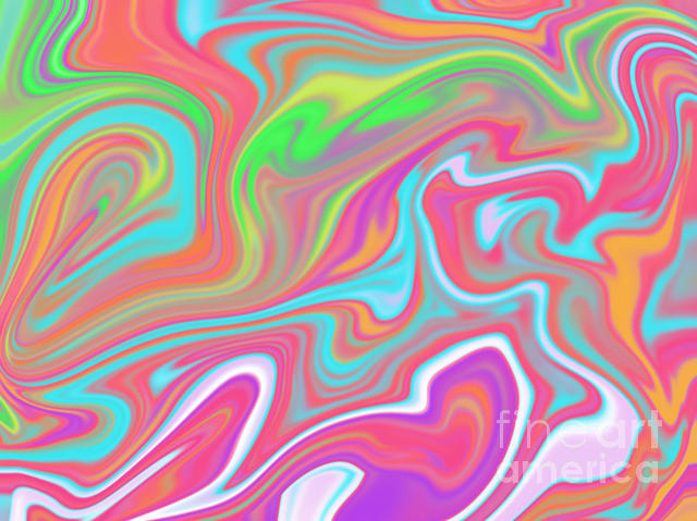 Candy Colored Swirl Pattern Digital Art by Barefoot Bodeez Art