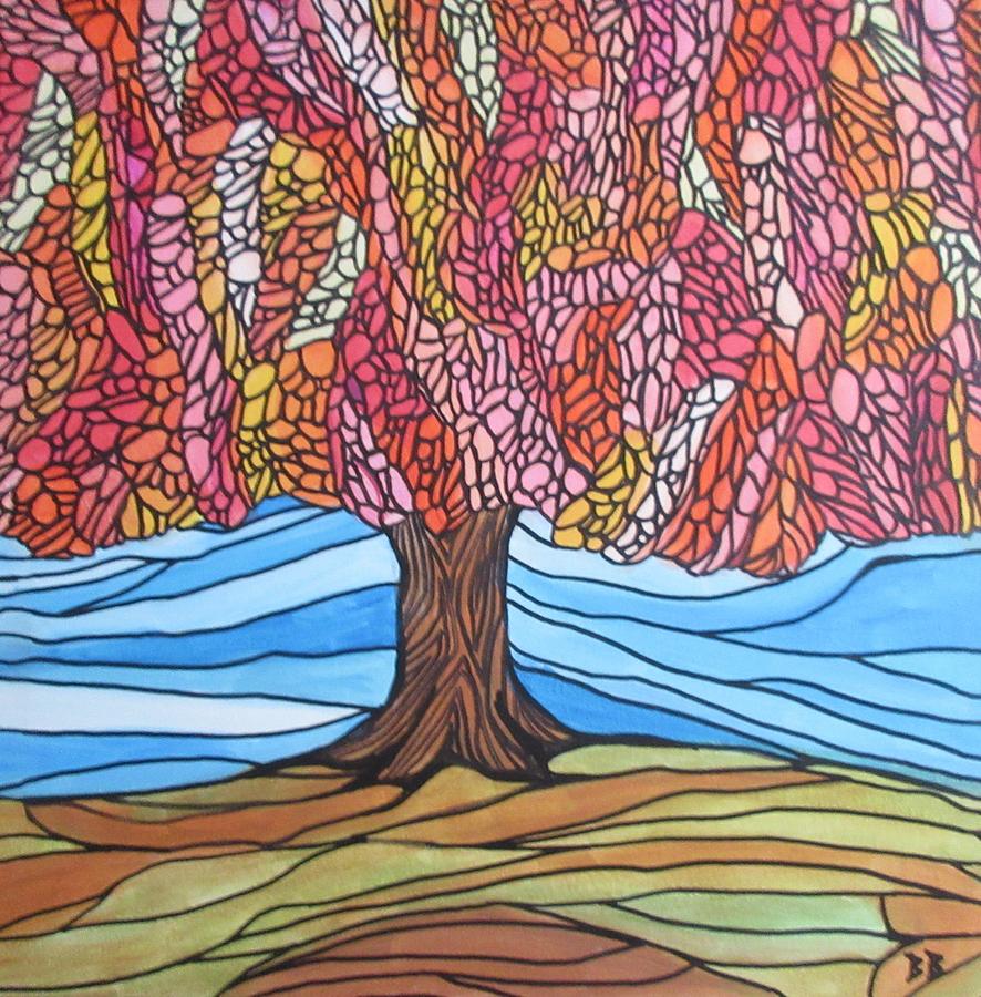 Candy Coloured Tree Painting by Bradley Boug