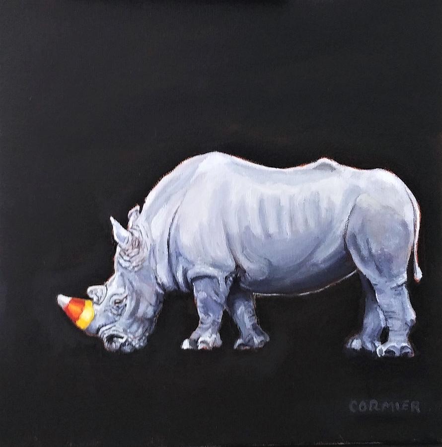 Candy Corn Horn Painting by Jean Cormier