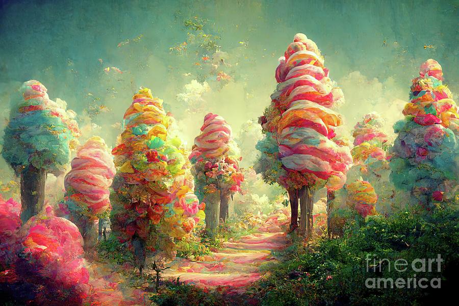 Candy Land Forest Digital Art by Cindy Singleton