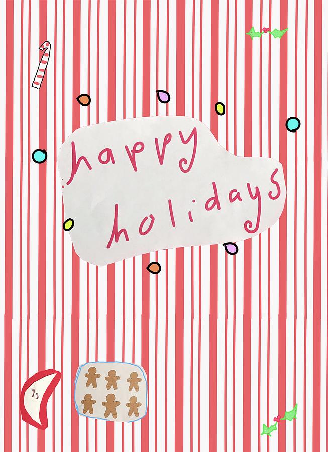 Candy Stripe Holiday Mixed Media by Ashley Rice