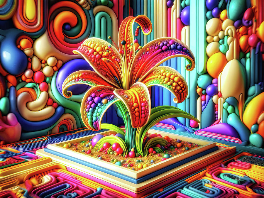 Candylicious Bloom in Whimsyland Digital Art by Bill And Linda Tiepelman