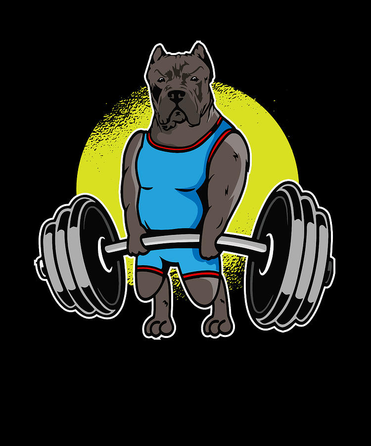 Cane Corso Weightlifting I Funny Deadlift Fitness Digital Art by ...