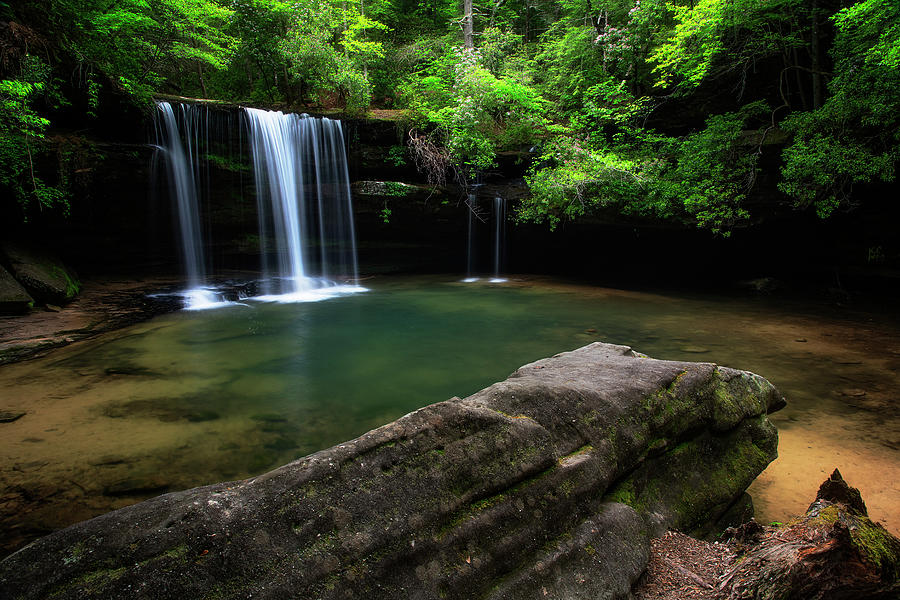 Caney Creek Falls Photograph by Andy Crawford