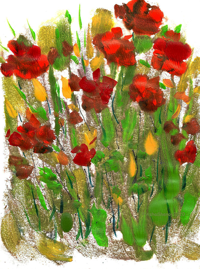 Canna flowers Painting by Asha Sudhaker Shenoy