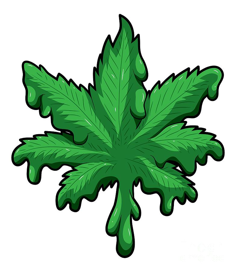 Weed Leaf Cartoon Drawing