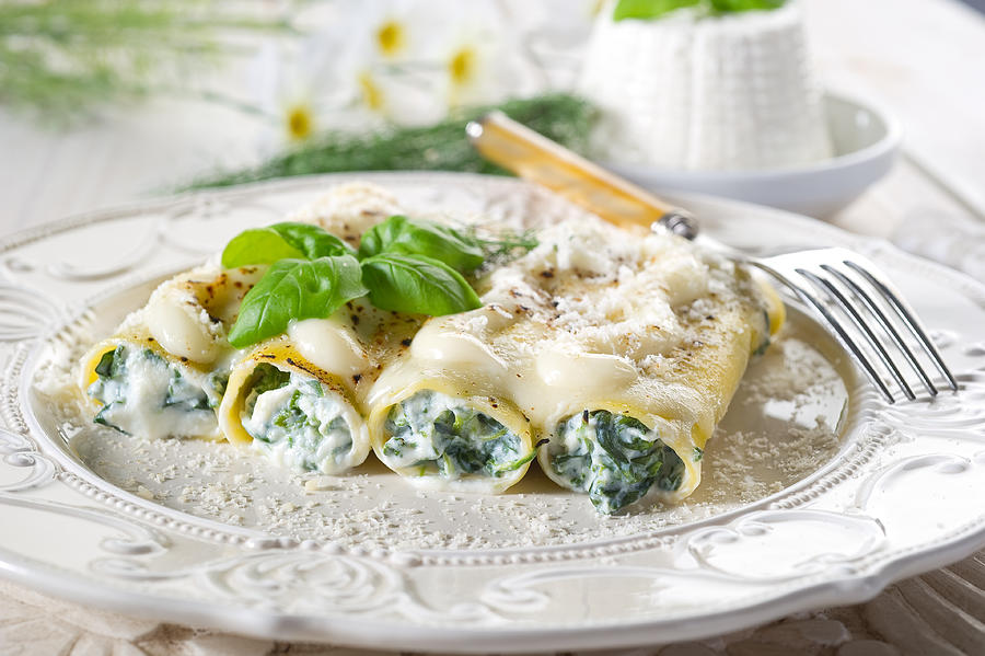 Cannelloni Ricotta And Spinach Photograph by Marcomayer