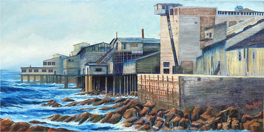 Cannery Row in Monterey CA 1965 Painting by George Bieda