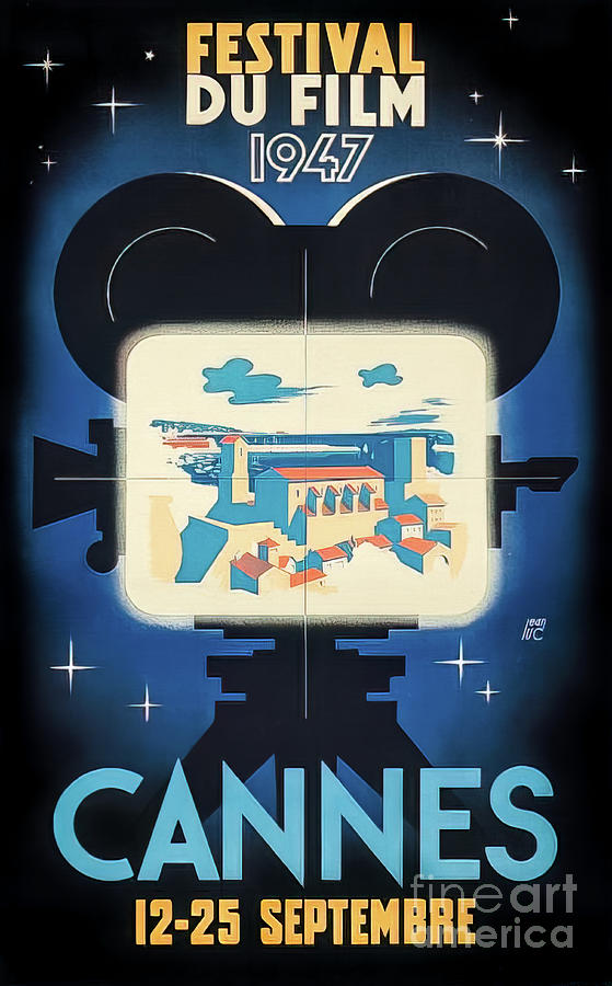 Cannes 1947 International Film Festival Drawing by M G Whittingham