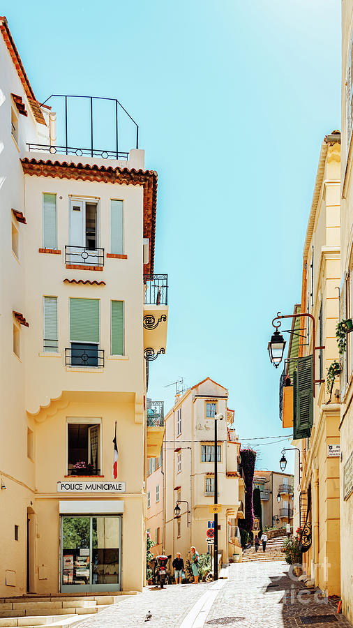Cannes City Print, French Riviera, Summer Travel Print, Charming Exotic Architecture, Historic House Photograph