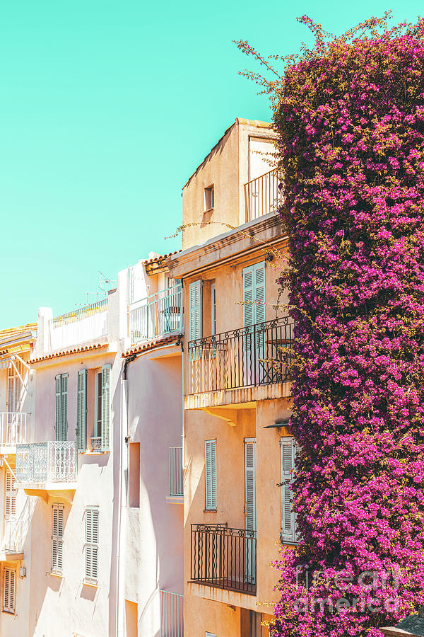 Cannes City Print, Summer Travel, Urban Architecture, Cannes France, Charming Houses, Home Decor Photograph