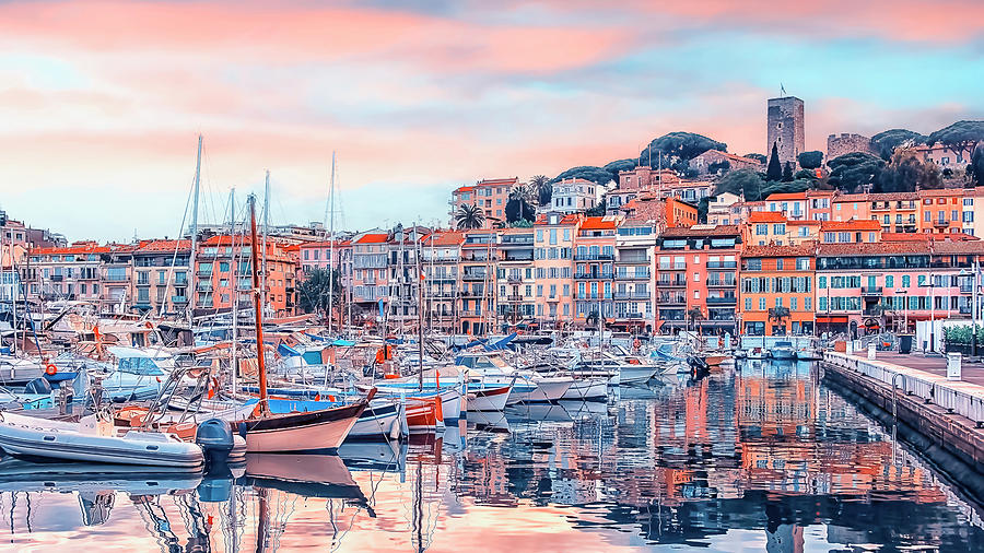 Architecture Photograph - Cannes Harbor by Manjik Pictures