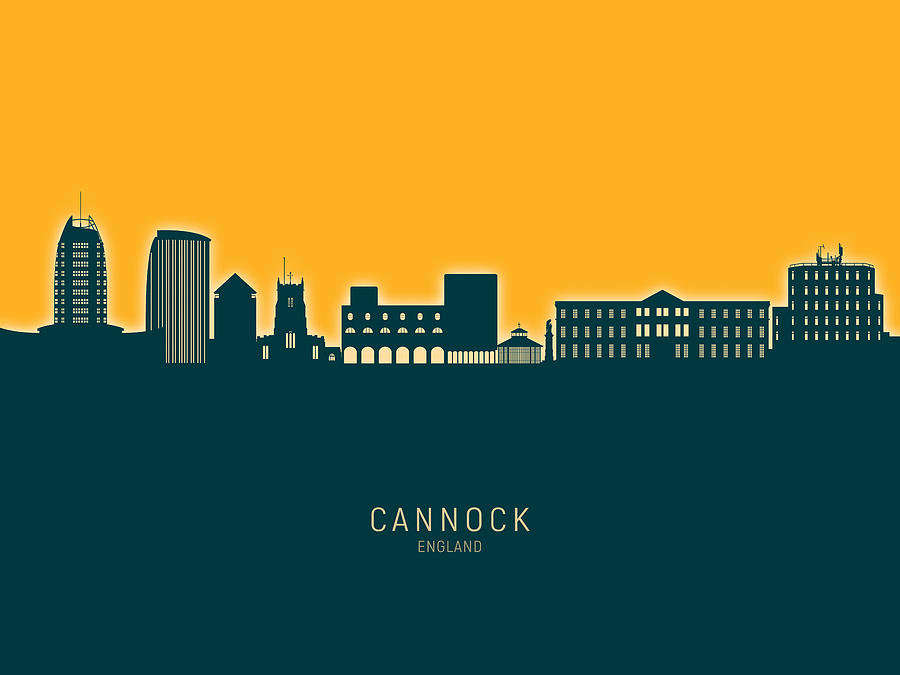 Cannock England Skyline #48 Digital Art by Michael Tompsett