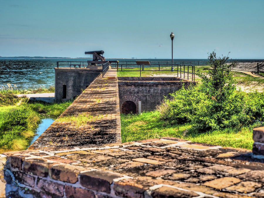 Cannon at Fort Gaines at Dauphin Island Photograph by James C Richardson